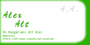 alex alt business card